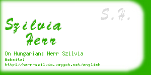 szilvia herr business card